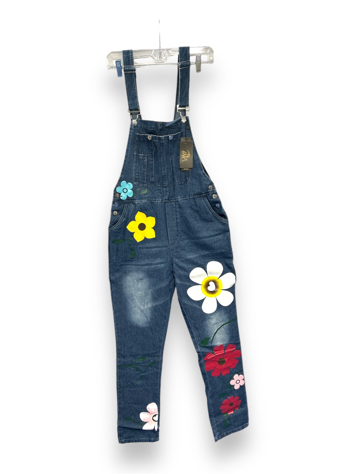 Chic Floral Denim Overalls – Stylish and Comfortable Everyday Attire