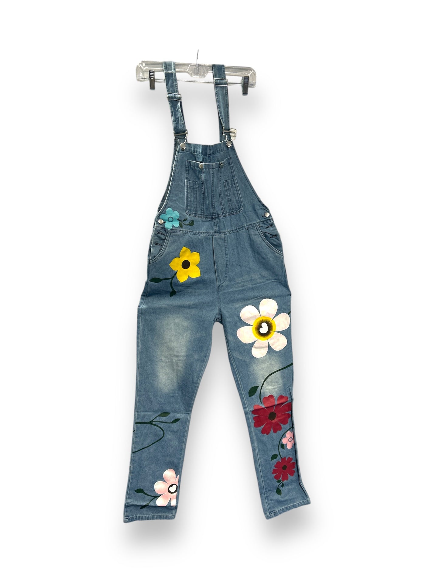 Chic Floral Denim Overalls – Stylish and Comfortable Everyday Attire