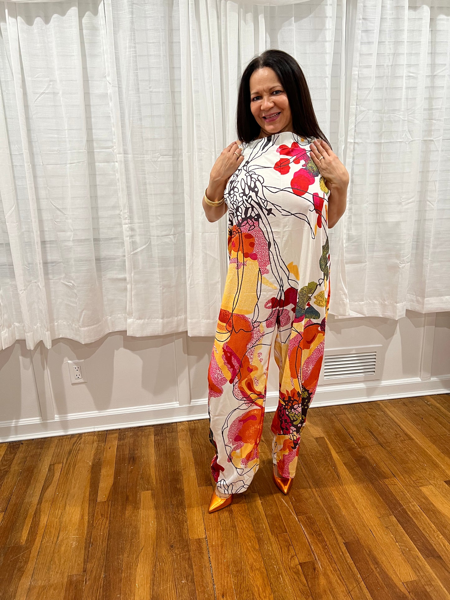 OVERALL CASUAL ELEGANT PRING OVERALL ORIENTAL PRINT, CONFORTABLE, FOR ANY CASUAL OCCASION, TRAVEL LIGHT