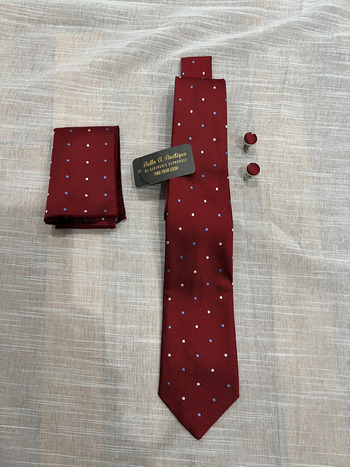 TIES SETS WITH MATCHING CUFFLINKS AND POCKET SQUARES, ELEGANT FOR ANY OCCASIONS. HANDS MADE. ACCESSOIES. BEAUTIFUL AND VIBRANT COLORS
