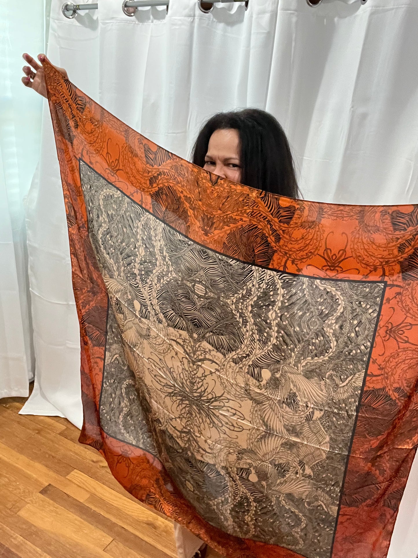 TURQUOISE SILK SCARF #2