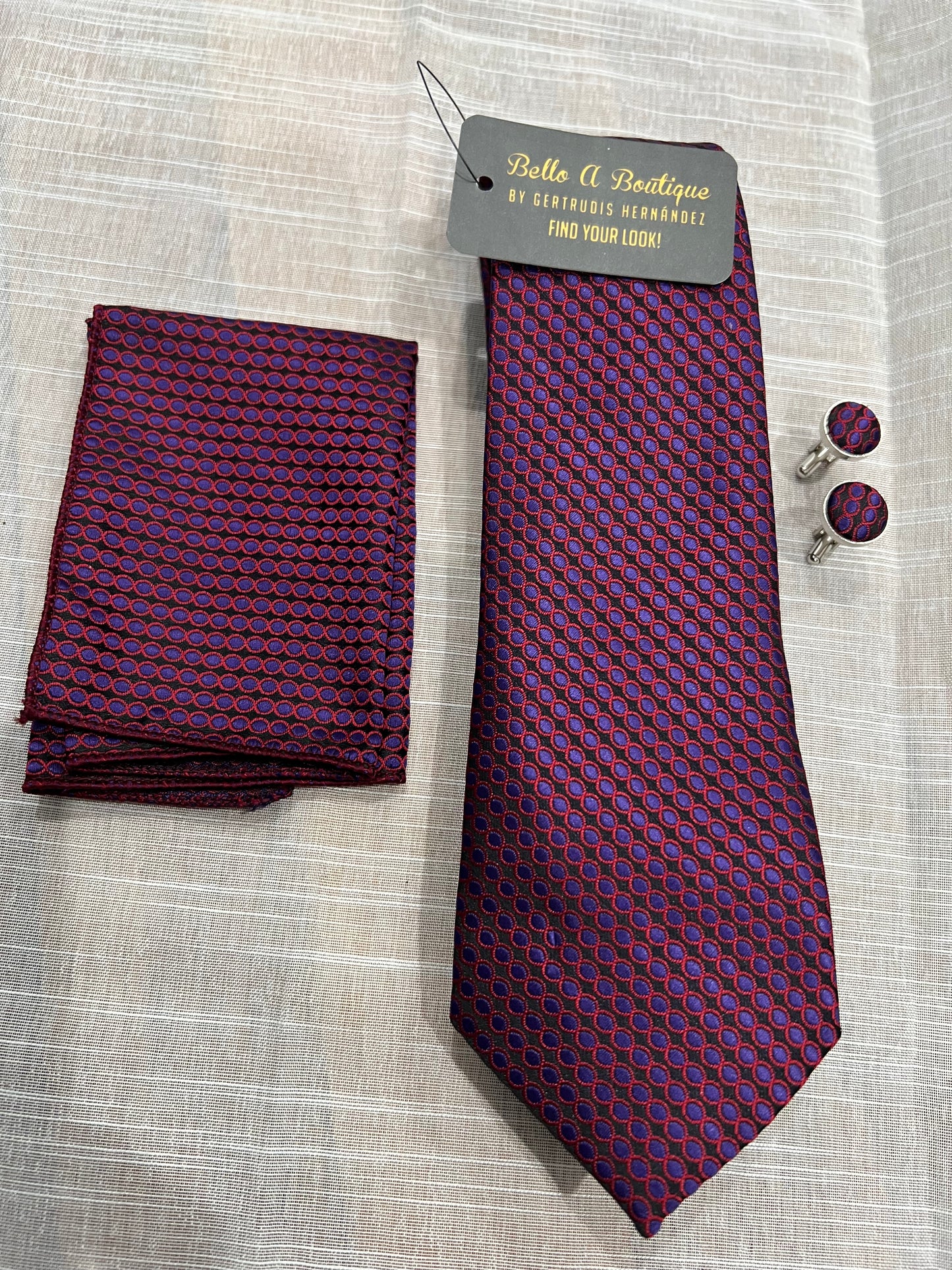 TIES SETS WITH MATCHING CUFFLINKS AND POCKET SQUARES, ELEGANT FOR ANY OCCASIONS. HANDS MADE. ACCESSOIES. BEAUTIFUL AND VIBRANT COLORS