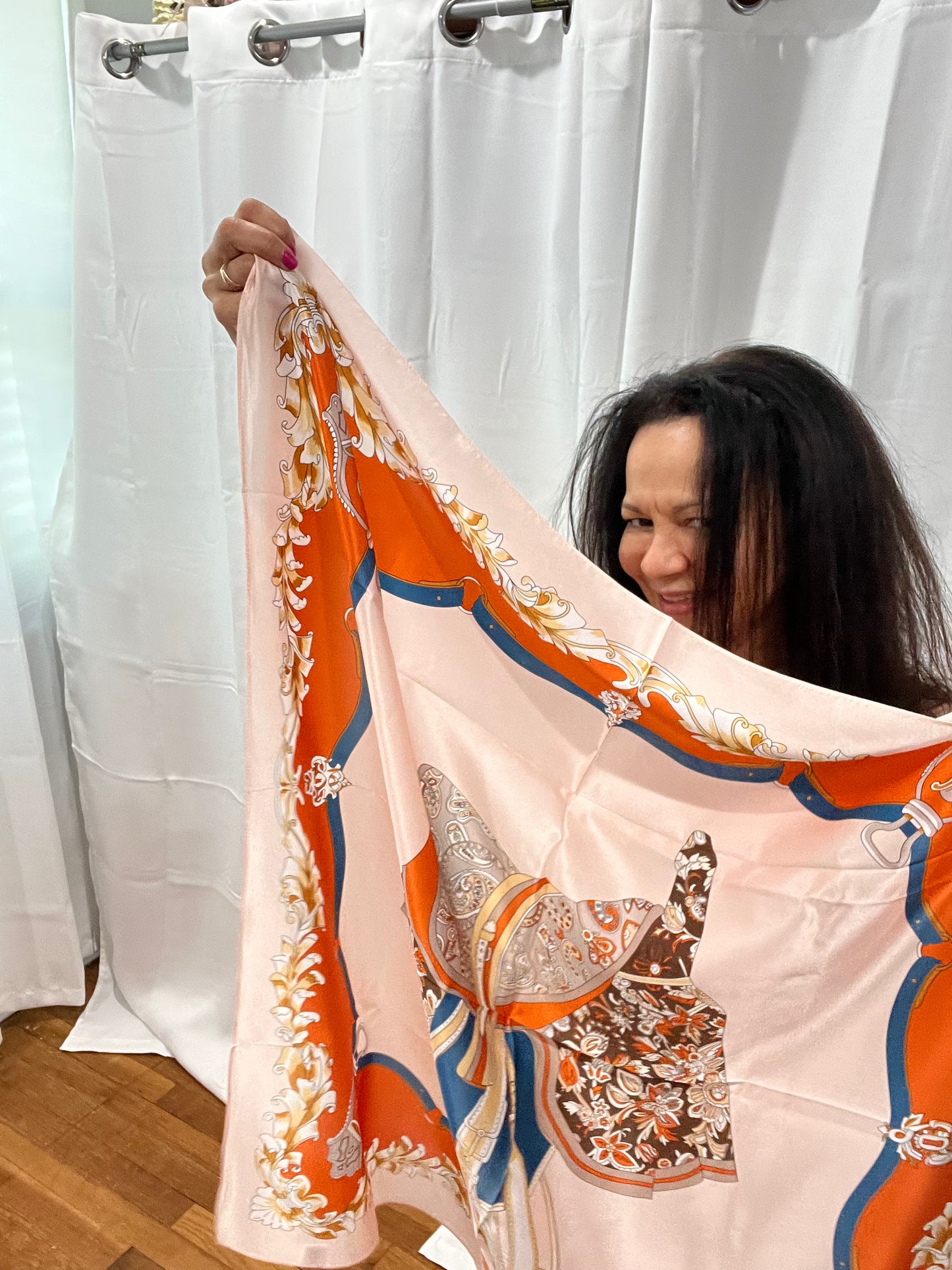 TURQUOISE SILK SCARF #2