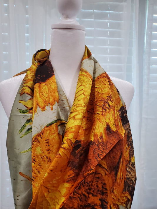 VANGOGH SILK PRINT SCARVES #3