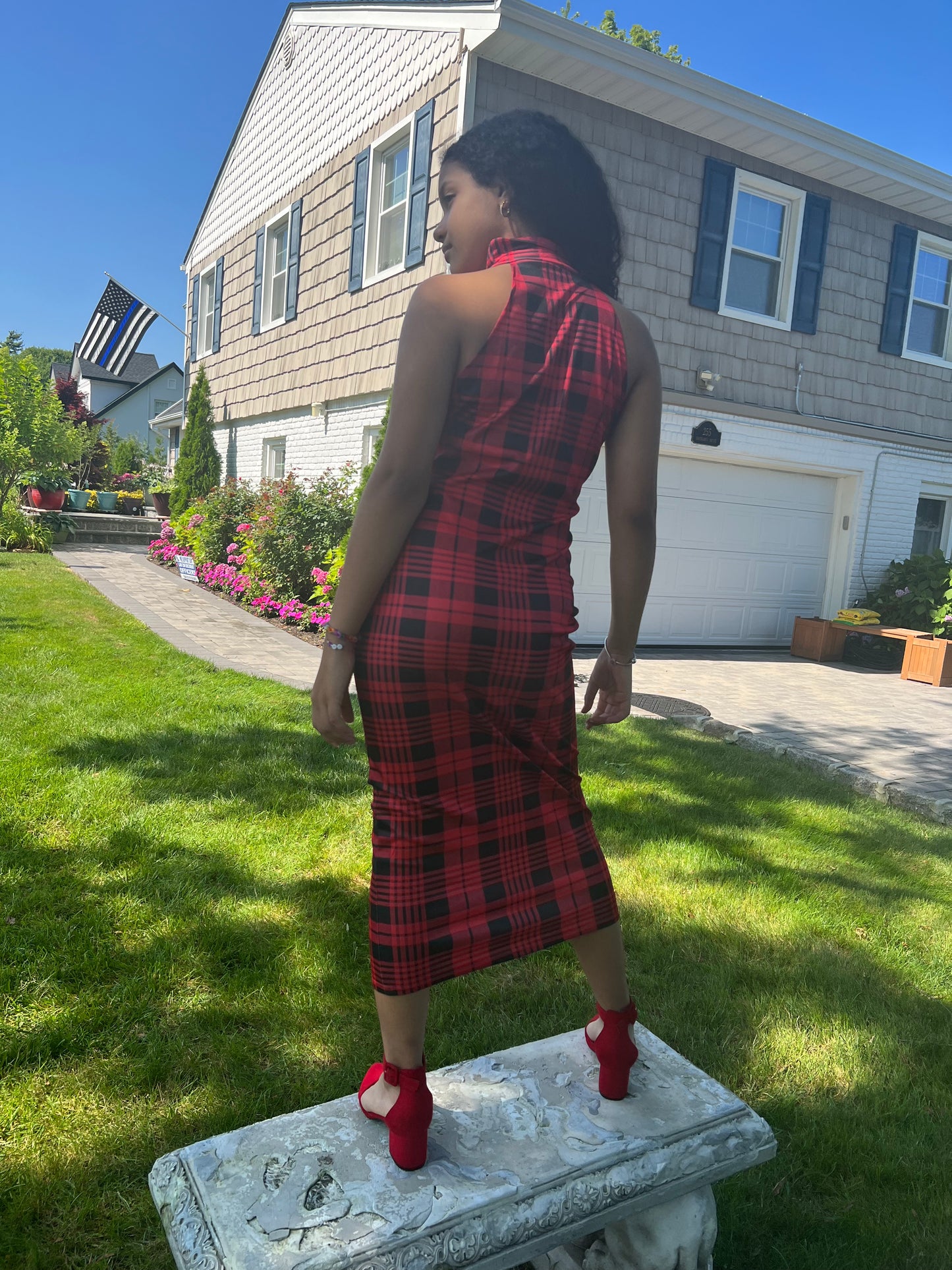 DRESS ELEGANT, SOPHISTICATED  AND CASUAL DRESS WITH BEAUTIFUL PRINT AND COLORFUL