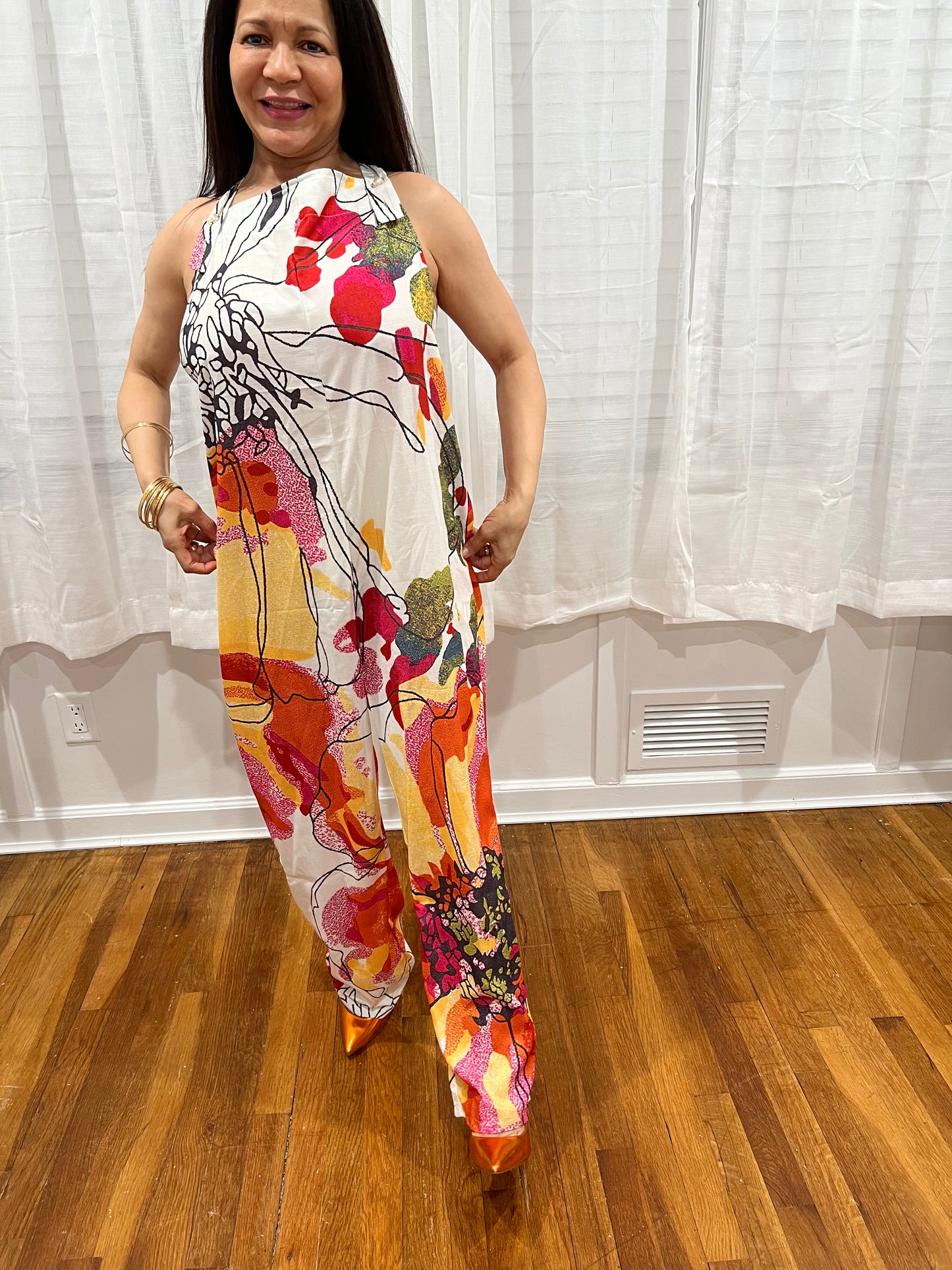 OVERALL CASUAL ELEGANT PRING OVERALL ORIENTAL PRINT, CONFORTABLE, FOR ANY CASUAL OCCASION, TRAVEL LIGHT