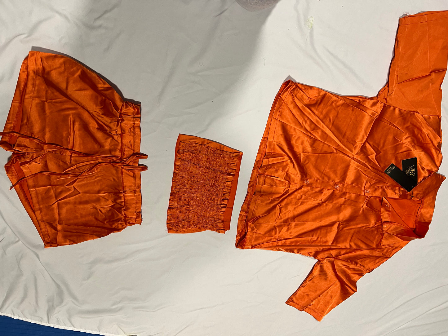 SHORT SATIN SETS 3 PIECES