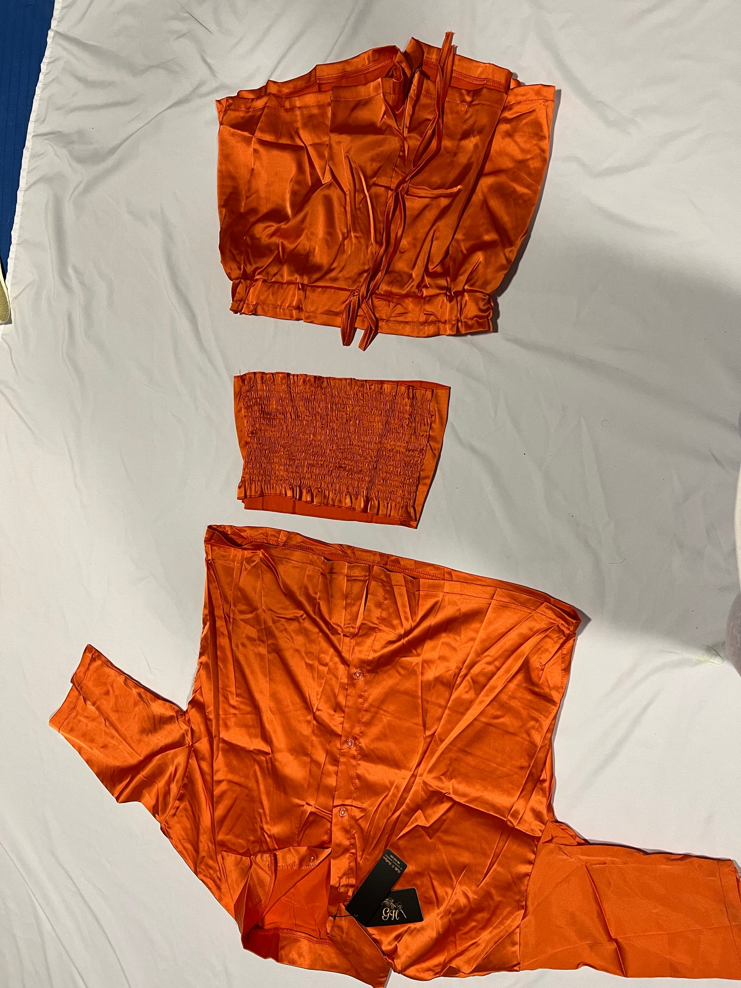 SHORT SATIN SETS 3 PIECES