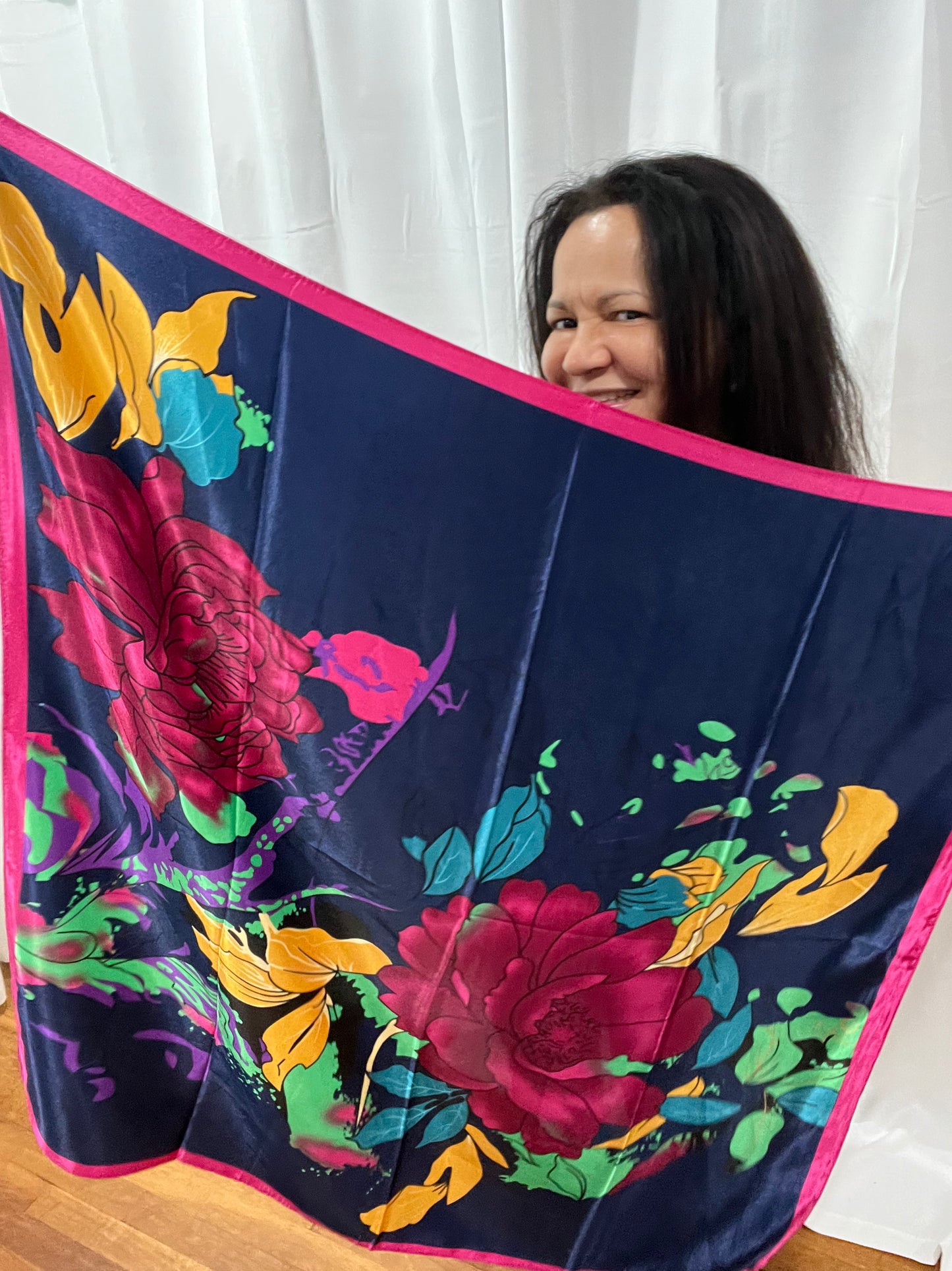 TURQUOISE SILK SCARF #2