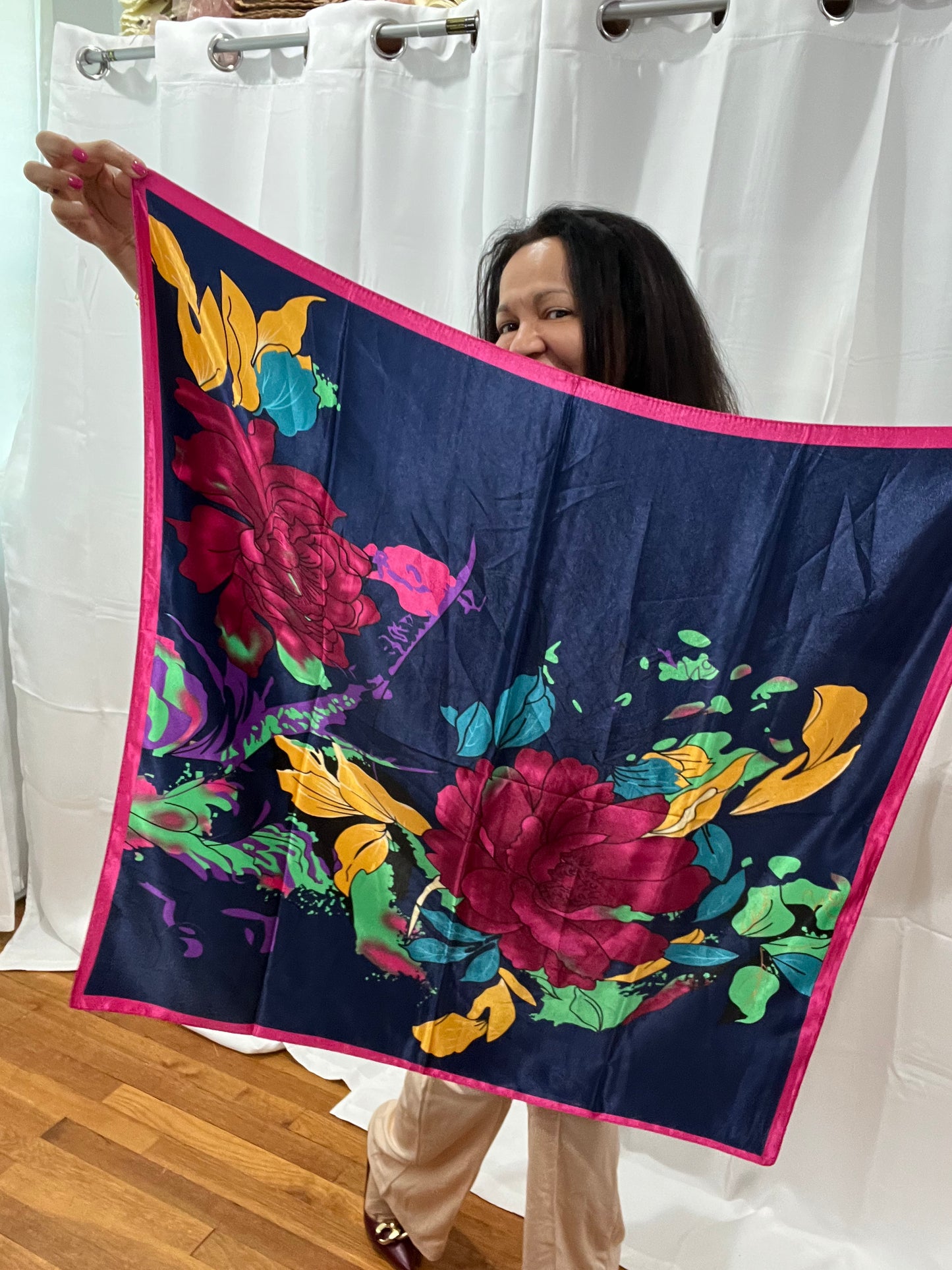 TURQUOISE SILK SCARF #2