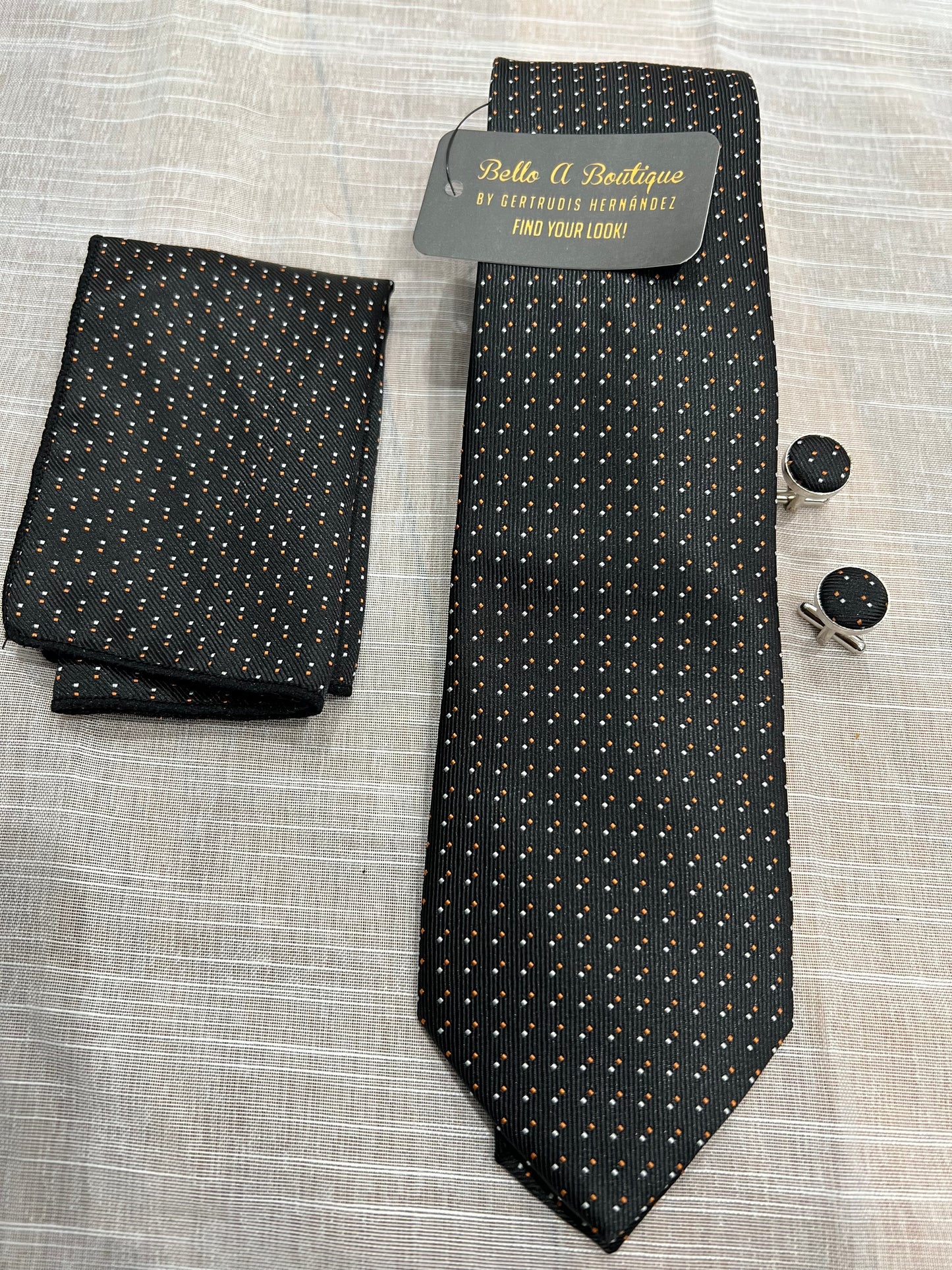 TIES SETS WITH MATCHING CUFFLINKS AND POCKET SQUARES, ELEGANT FOR ANY OCCASIONS. HANDS MADE. ACCESSOIES. BEAUTIFUL AND VIBRANT COLORS