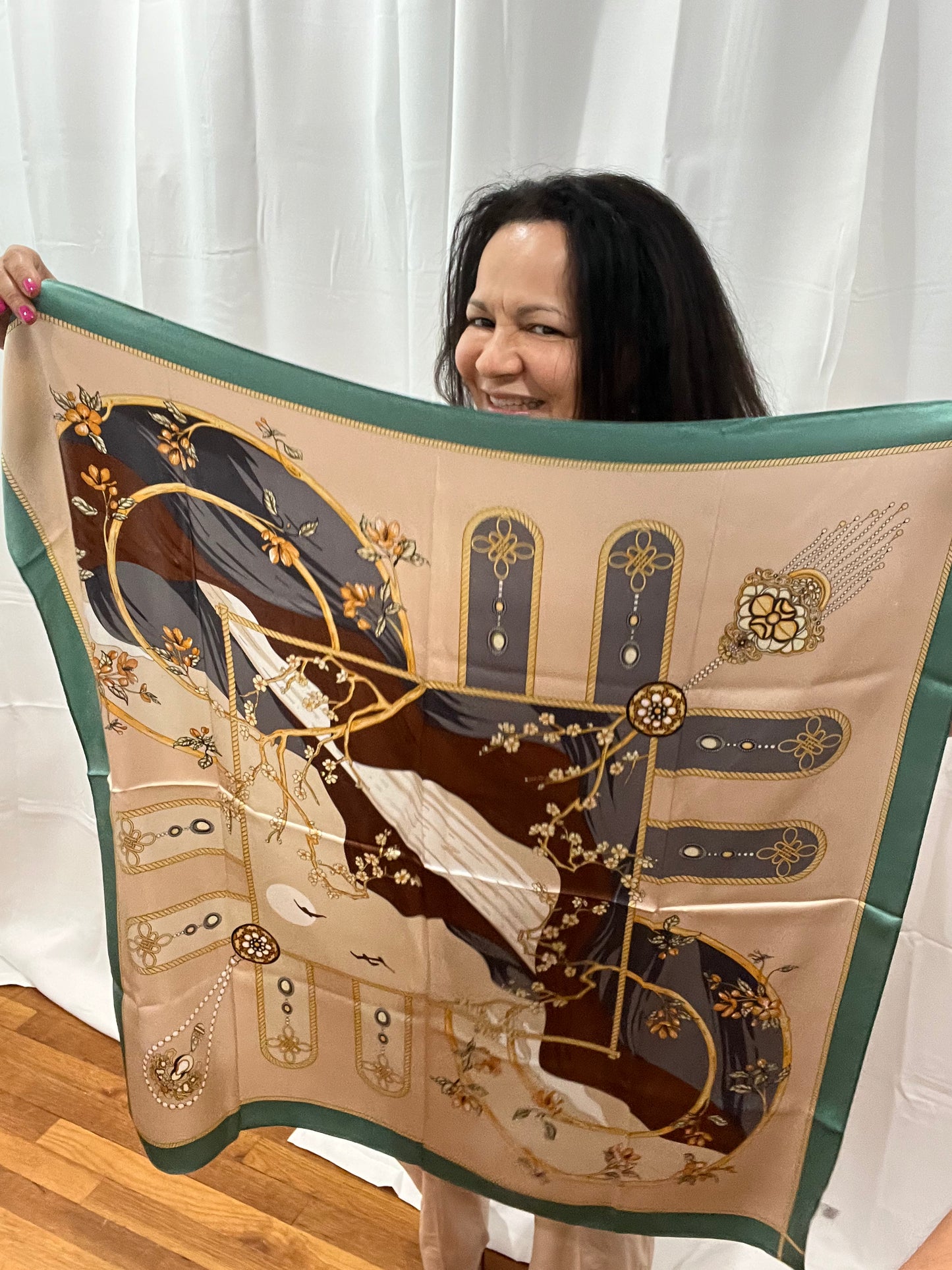 TURQUOISE SILK SCARF #2