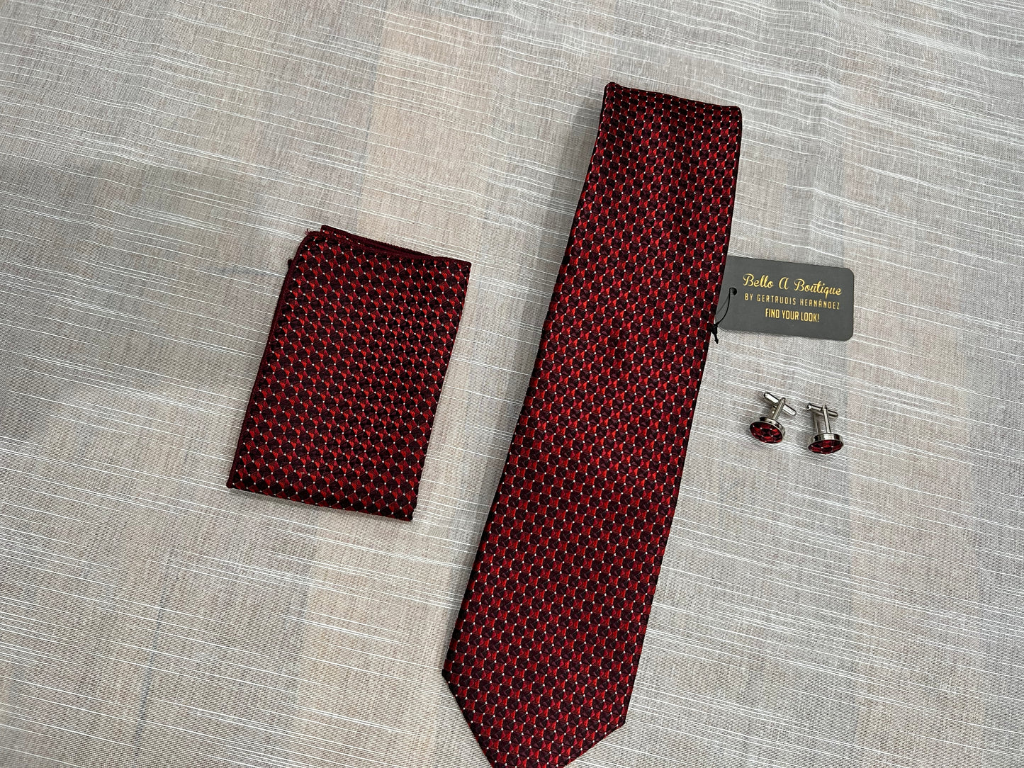 TIES SETS WITH MATCHING CUFFLINKS AND POCKET SQUARES, ELEGANT FOR ANY OCCASIONS. HANDS MADE. ACCESSOIES. BEAUTIFUL AND VIBRANT COLORS